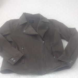 Edgy Boho/Moto Style Army Green Jacket